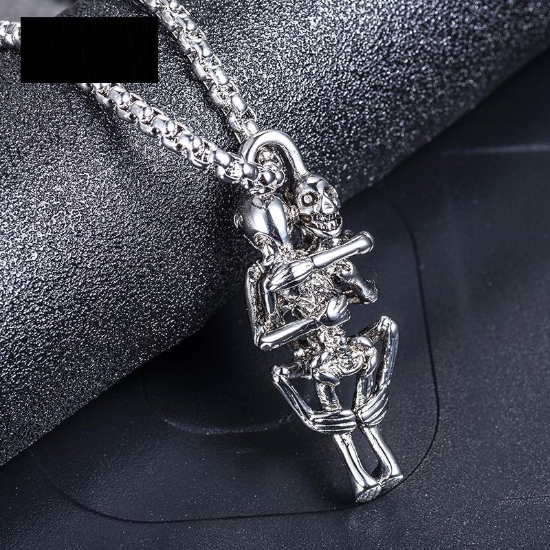 Crow Jewelry Skull Pendant Titanium Steel Men's Necklace - European & American Fashion Statement