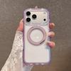 Acrylic ice crystal rotating bracket, mobile phone case, Apple 18promax high transparency all-inclusive anti-skid, suitable for iPhone17.