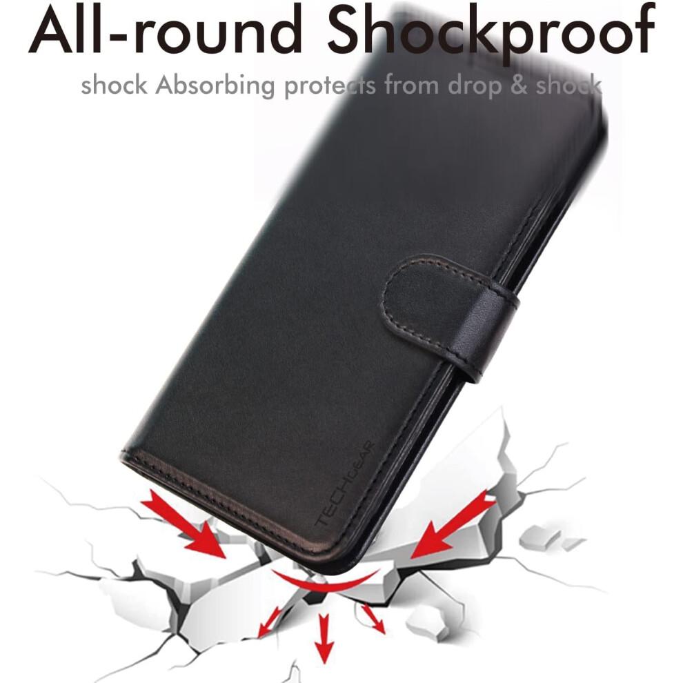 [Leather Wallet Case] Protective Cover with Cash & Card Holder, Stand and Wrist Strap For Samsung Galaxy A05s