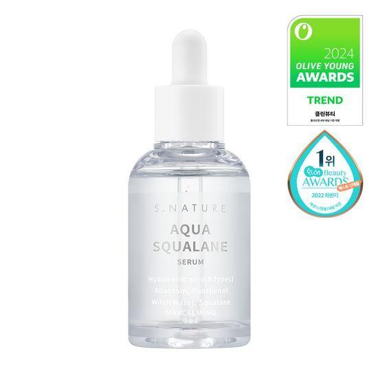S.NATURE Aqua Squalane Serum 50ml Awards Event (+50ml Refill + 10ml Moisturizing Cream + 2 Calming Pads)