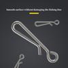 100pcs Silvery Stainless Steel Sea Fishing Lure Hanging Pin, Quick Connector Hook, Fishing Gear Buckle