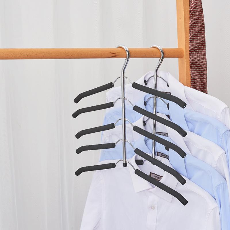 Multi-Layer Clothes Rack Metal Clothes Drying Rack Space Saving Wardrobe Storage Rack