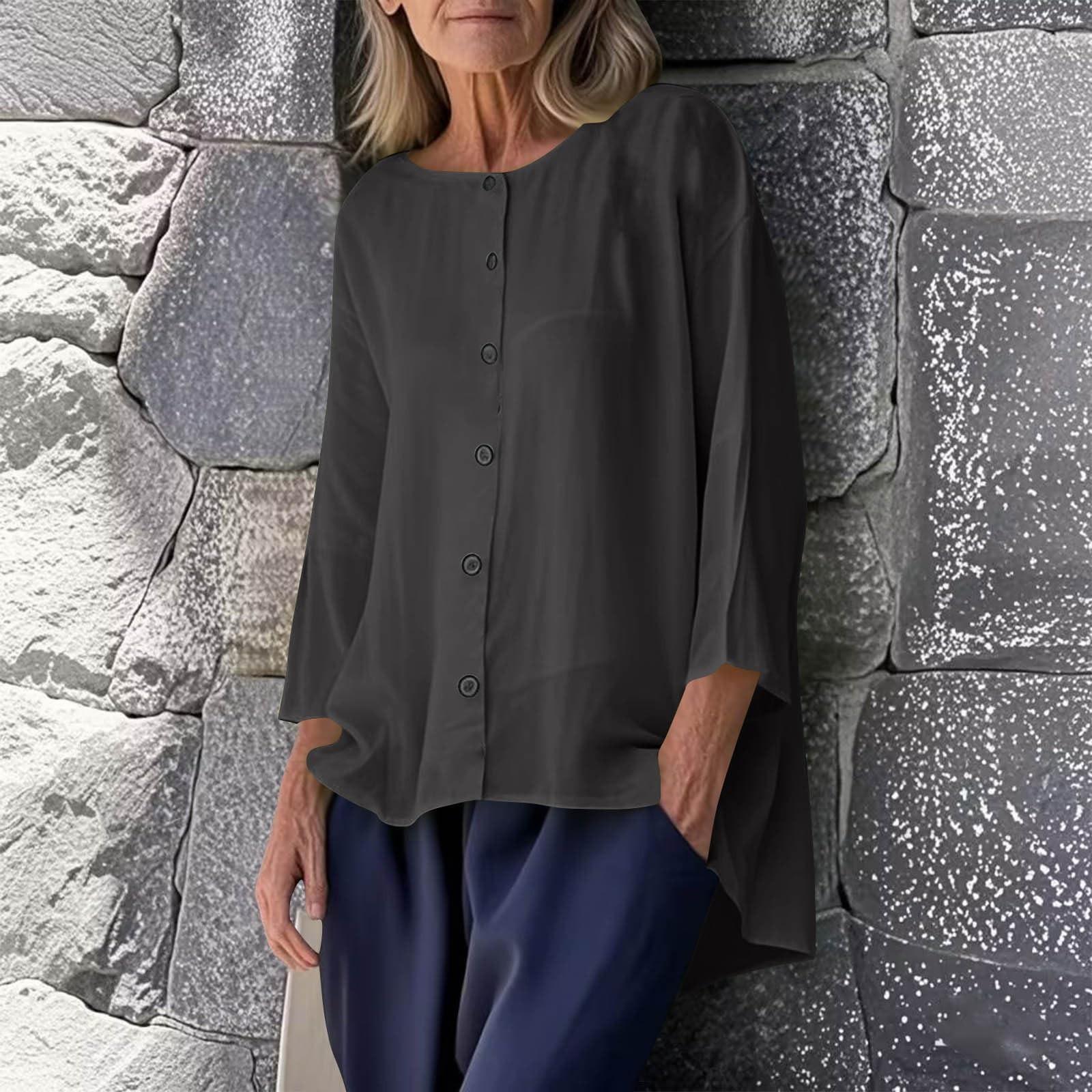 

Женские Свободные Повседневные Топы L чёрный