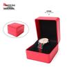 Frosted PU Flip-Top Watch and Jewelry Storage Box