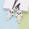 Lanyard Ghost Keychain White Leather Pendant Cute Halloween Bag Charm  Party Supplies