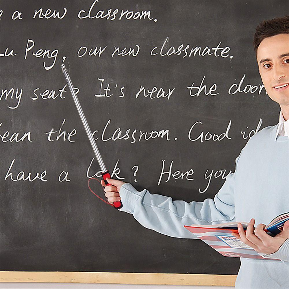 Hand Flagpole Telescopic Flagpole Teachers Pointer Stick Tour Guide Flagstaff 2M Handle Flagpole