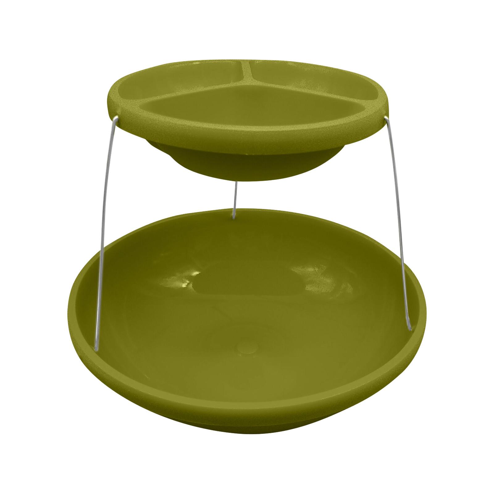 

Party Bowl 2 Tier Decorative Plastic Bowls For Serving Snacks And Fruit зелёный