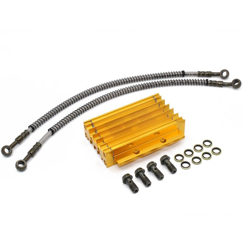 Motorcycle Aluminum Oil Radiator Bike Oil Cooler With Oil Pipe With Screw For Lifan 110 125cc Honda CRF Motocross Accessories