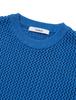 Knitted Net Round Vest Blue