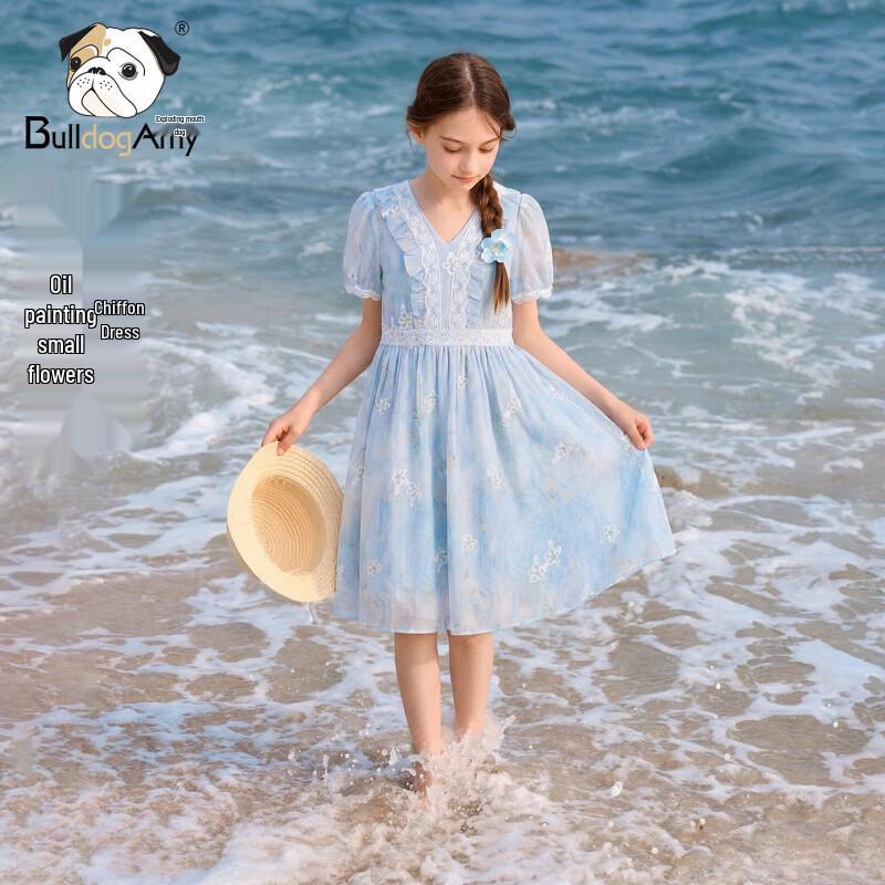 Chanzuigou Girls  Floral Chiffon Dress 150 cm