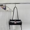 Summer New Portable Shoulder Bag High Value Black and White Polka Dot Small Bag Commuter Fashion Bag Women