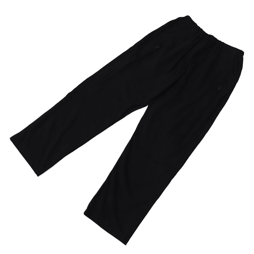 Elderly Urine Bag Pants 2 Sides Inner Pockets Long Cystostomy Pants for 2000ml Urine Bag Black XL