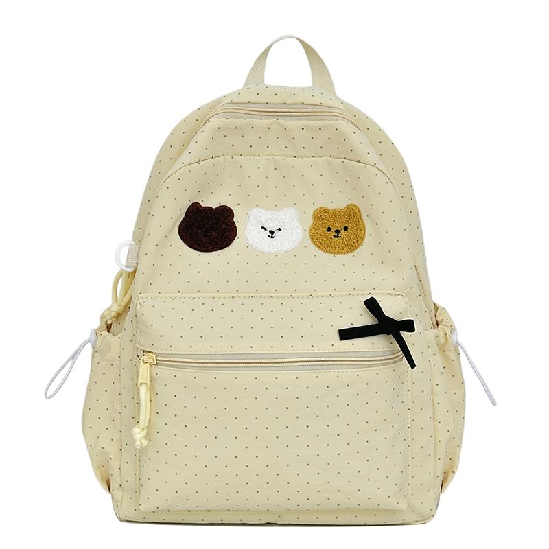Bear Pattern Large Capacity Student Schoolbag Women's Backpack