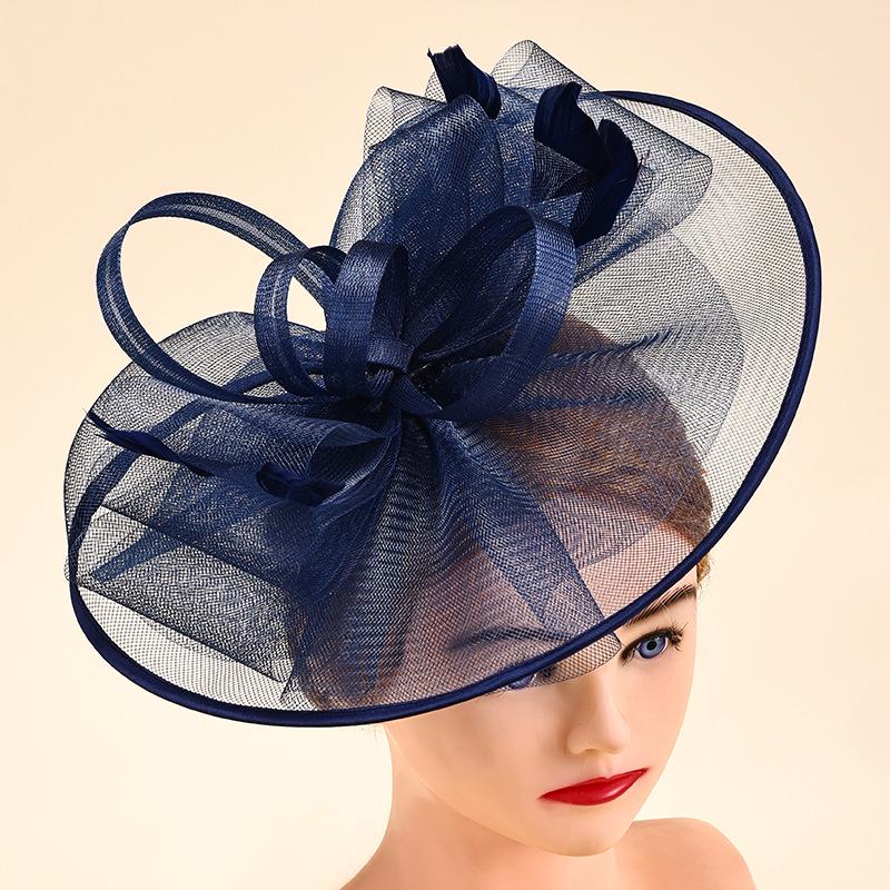 Elegant British Mesh Bow Fascinator: Bridal, Racecourse, Tea Party Hair Accessory