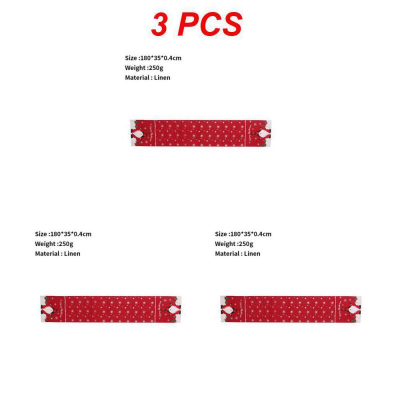 Christmas Table Runner Merry Christmas Decoration for Home Xmas Party Decor 2024 Navidad Notal Noel Ornament Happy New Year 2025