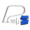 Pool Rail Pool Railing 304 Stainless Steel 264LBS Load Capacity Silver Rustproof Pool Handrail Humanized Swimming Pool Handrail