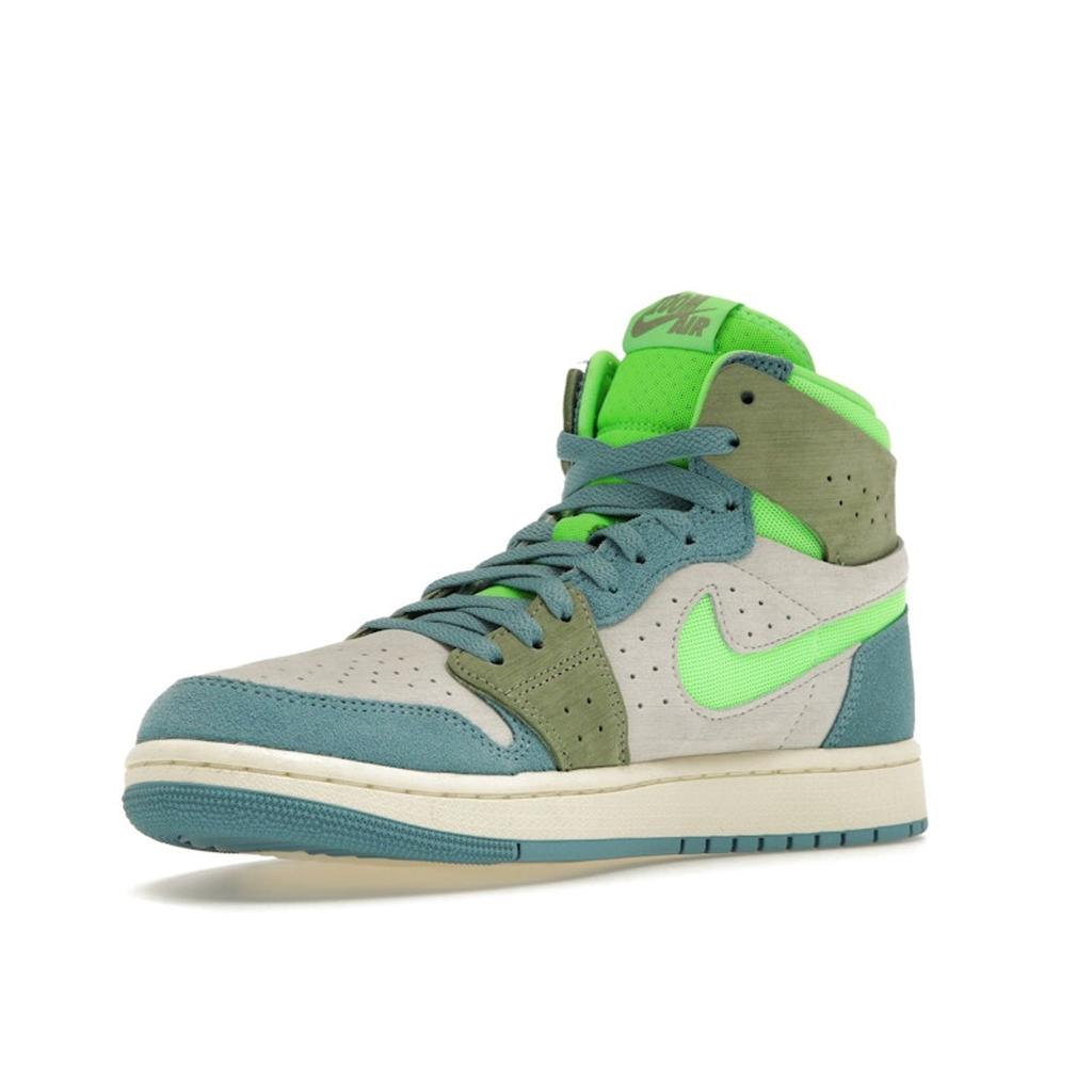 Air Jordan 1 High Zoom Comfort 2 University Blue Volt Damesko Hvit Oliven DV1305-433