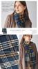 Cashmee ch33 Cashmere Premium Quality Cashmere Tartan Check Wave Scarf Sirius and BLUE GRIFFITH 100% Men's Women's (JAY (DW17))