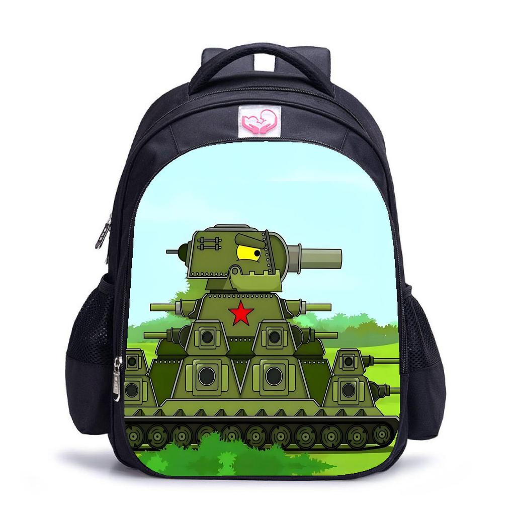World of Tanks Schoolbag: Kids' Large Capacity Casual Backpack in Three Sizes