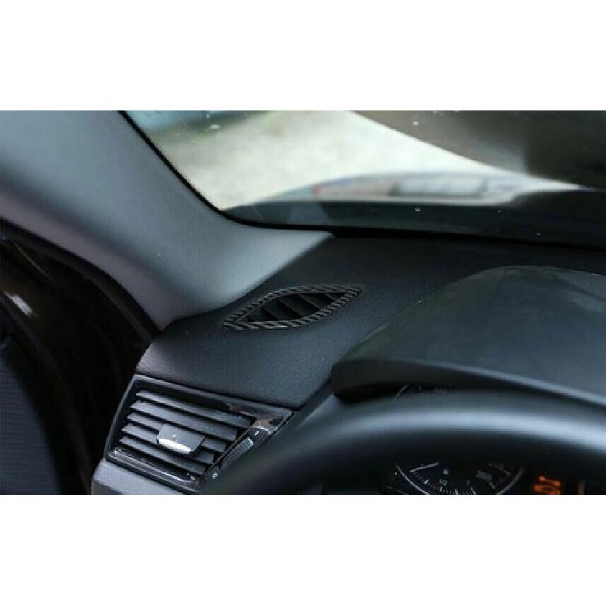 Cover Trim Side Outlet Vent For BMW X1 E84 Dashboard Real Carbon Fiber 2010-2015