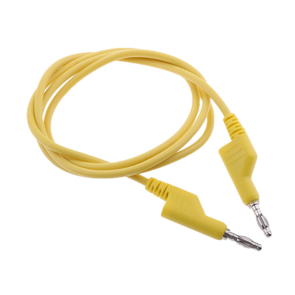 5Pieces Banana to Lead , 4mm Stackable Plug Silicone Test Cable for Multimeter,