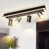 LED Ceiling Spot - NETTLIFE - 4 Lights 52 Cm - Adjustable GU10 - 18W - Black Metal