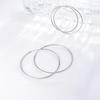 S925 Sterling Silver Plain Hoop Earrings, Simple Round Earrings 135EH