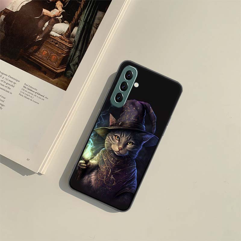 

Halloween Magic Cat Phone Case for Samsung A54 A14 A24 A34 A17 A37 A57 A55 A35 A25 A15 A07 A05S A04S A12 A22 A32 A52S A72 Galaxy Samsung Note 10