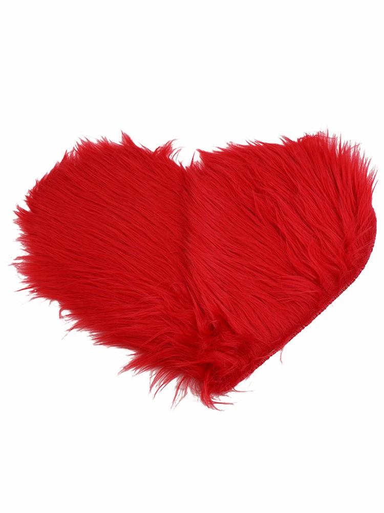 Bedroom Carpet Non-Slip Floor Mat Plush Heart-Shaped Carpet High Density