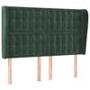 VidaXL Tête de lit avec oreilles Vert foncé 147x23x118-128 cm Velours3118441