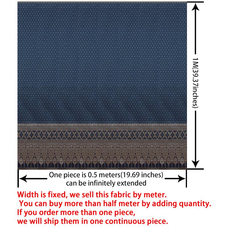 50x100cm Southeast Asian Style Brocade Fabric Dai Ethnic Thai Clothes Fabric For DIY Sewing Thailand Dai Dress Straight Skirts