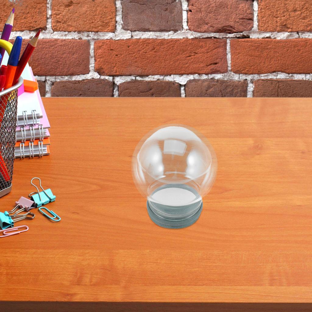 2Pcs Glass Snow Globe Empty Jar DIY Craft Kit for Home Party Decor Fillable Creative Water Globe 80Mm DIY Crafts for Kids
