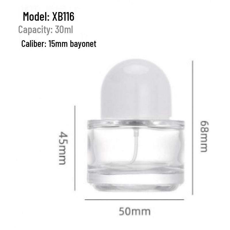 Transparent Glass Perfume Spray Bottle, Refillable, 30/50/100ml, Fine Mist Bayonet Design