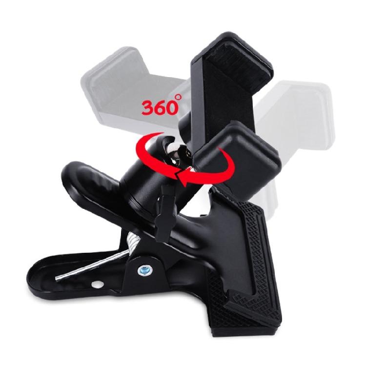 360 Degree Rotation Guitar Head Clamp Phone Holder Mount Clip For Live Broadcast