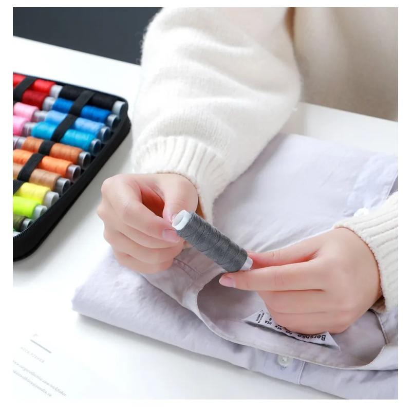 Nähset Komplettset mit Fäden Nadeln Schere Maßband Knöpfen und mehr für DIY Handarbeitsprojekte Zuhause und auf Reisen