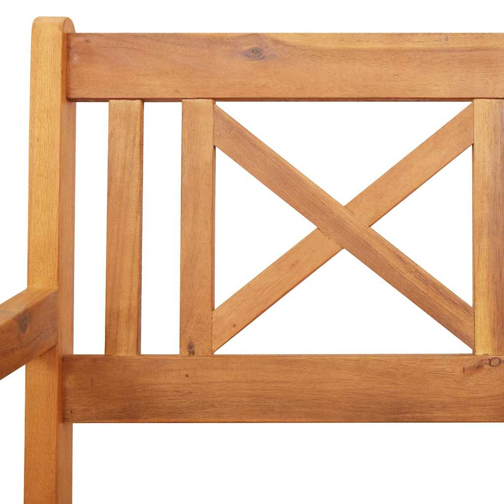 Garden Chairs 8 pcs Natural Solid Acacia Wood
