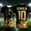 Sommer Ny Stil #Neymar Nej. 10# Gradient Print Voksen/børn Træning Løs Hurtigtørrende Kortærmet til Mænd og Kvinder