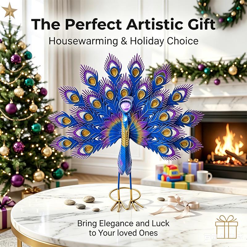 New Metal Peacock Statue for Garden Decoration