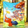 Pikmin Theme Printed Blanket - Perfect for Couch, Bed, Travel & Outdoor Use | Machine Washable, Cozy & Durable.