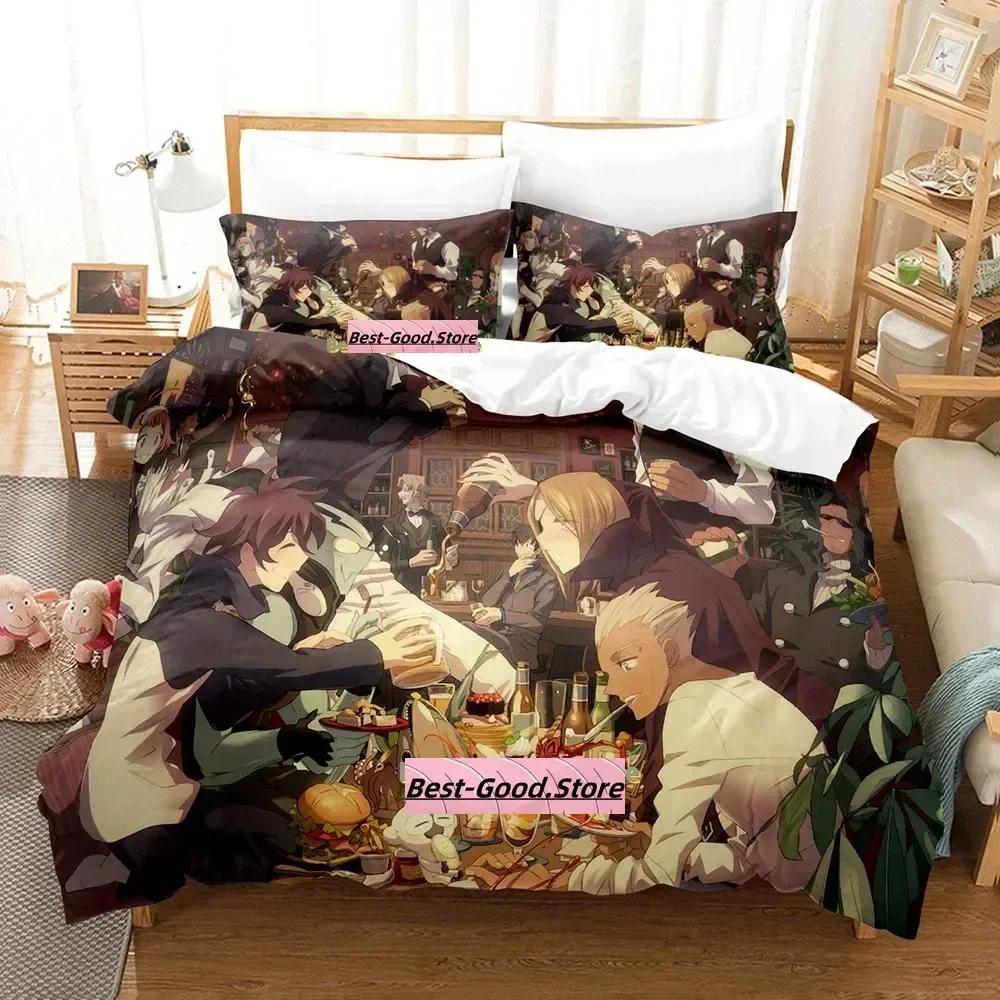 Kawaii BBKBRNK Bedding Set Single Twin Printed Bed Set With Pillowcase Bed Duvet Cover Soft Single Double Queen Super King Size
