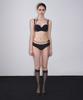 VINAJ N Chain Ribbon Halter Half-Cup Bikini Bra (Black)