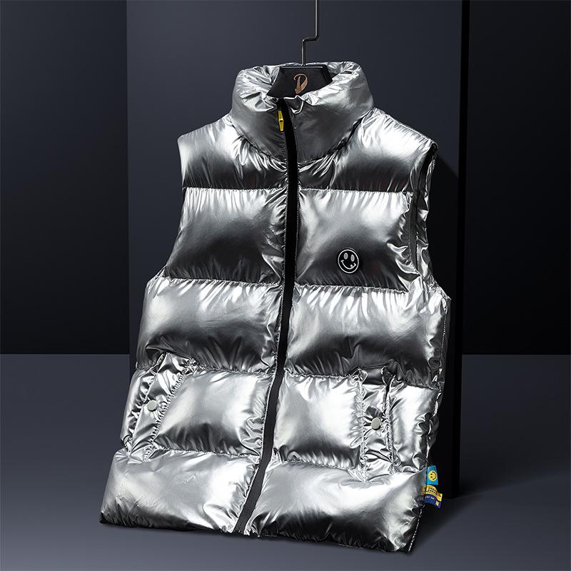 

Мужской жилет с хлопковой подкладкой, зимнее пальто, бархатный глянцевый мужской хлопковый жилет больших размеров XXL