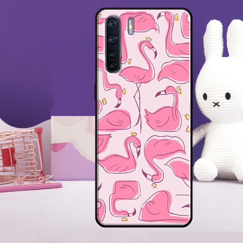Pink Red Flamingo Case For Oppo A54 A74 A94 A80 A60 A40 A18 A38 A58 A78 A98 A96 A76 A16 A15 A17 A57 A77 A5 Pro