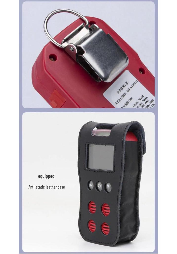 Baoshian 4-in-1 Portable Gas Detector: Methane, Oxygen, CO, H2S