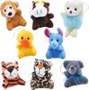 JOYFY 24 Pack Mini Animal Plush Toy Assortment Animals Keychain Decoration for Kids Small Stuffed Animal Bulk Halloween
