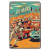 Vintage Metal Tin Signs Racing Car Plaque Decor F1 Racetrack Metal Poster Wall Art for Garage
