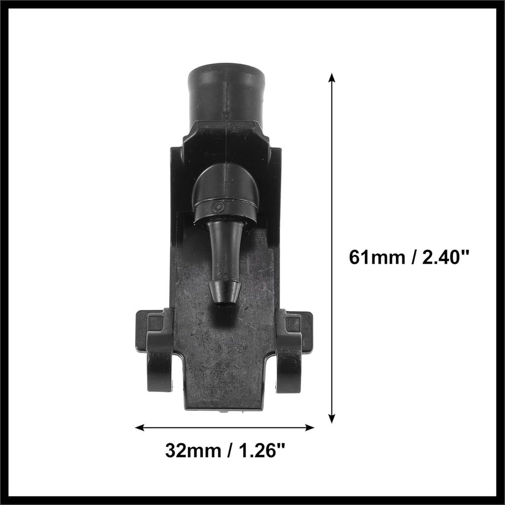 Vordere Windschutzscheiben-Waschdüsen-Wischer-Sprühdüsen Passend für Honda Pilot - 2er-Pack Schwarz Strapazierfähiges Material