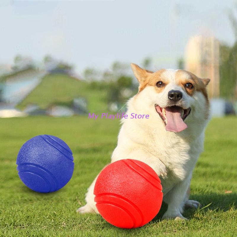 Solid Rubber Pet Dog Ball Training Teeth Chewing Bitting Elastic Durable Portable Pet Dog Toys 4.5cm for Medium/Large Breed
