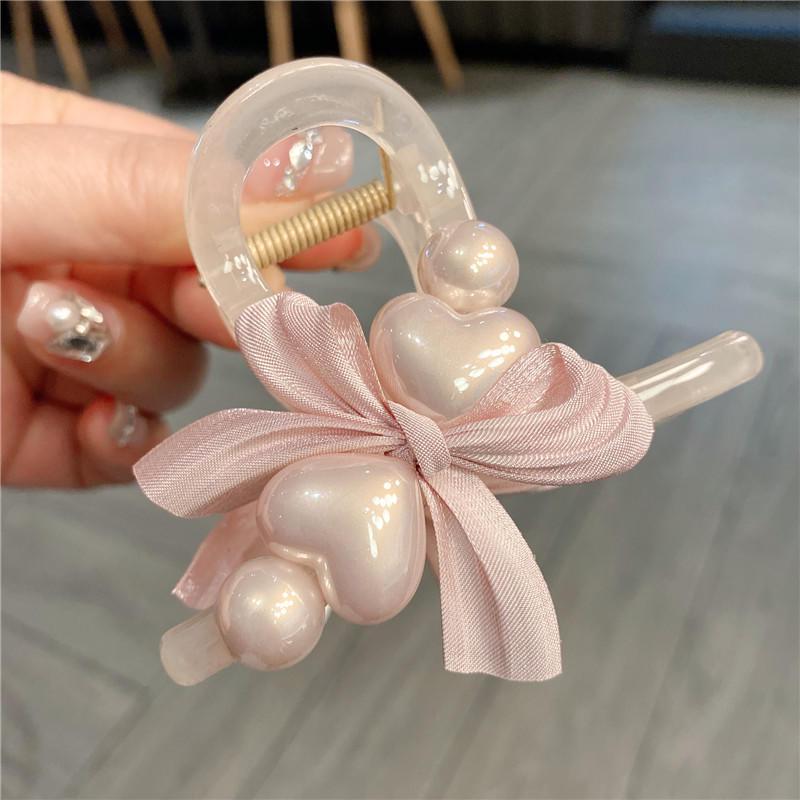 Pearl Bow Grip Women's Half Updo Hair Clip