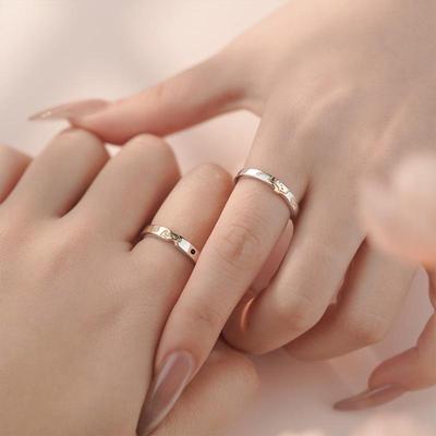Sweet Stackable Cartoon Cat & Puppy Rings - Fun, Cute & Versatile Open Finger Rings for Girls, Internet Celebrity Style.